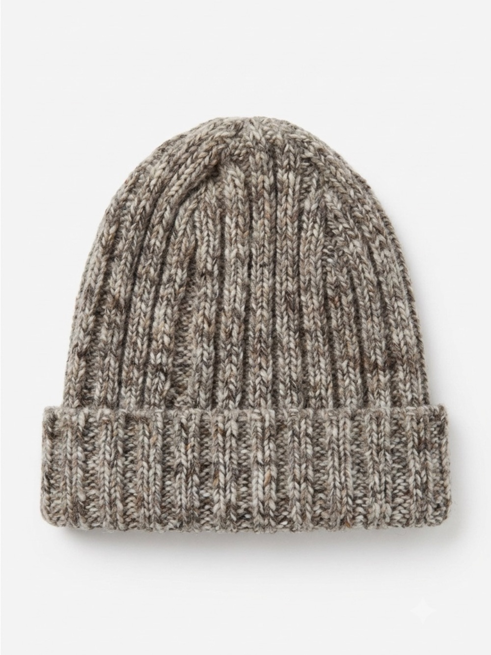 Parkhurst *WOOL/ALPACA* Blend Heathered Rib Beanie | Chunky Rib Knit Wheat Beige